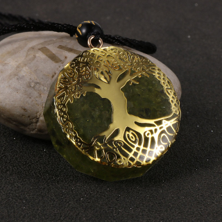 Amulet HARMONIE a RODINA z olivínu MN6004