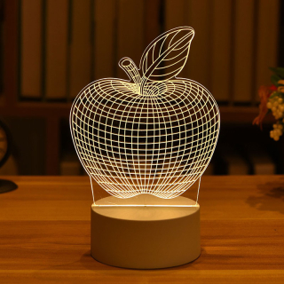 Lampa s 3D iluzí JABLKO MN9717