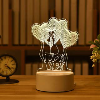 Lampa s 3D iluzí LÁSKA MN9706