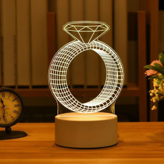 Lampa s 3D iluzí PRSTEN MN9712