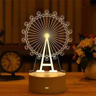 Lampa s 3D iluzí RUSKÉ KOLO MN9714