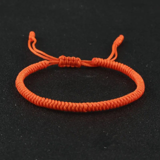 Tibetský náramek pro štěstí - oranžový - MN1907
